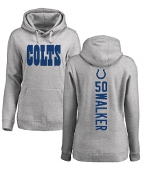 NFL Women's Nike Indianapolis Colts #50 Anthony Walker Ash Backer Pullover Hoodie