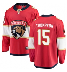 Youth Florida Panthers #15 Paul Thompson Authentic Red Home Fanatics Branded Breakaway NHL Jersey