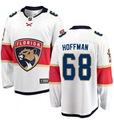 Men's Florida Panthers #68 Mike Hoffman Authentic White Away Fanatics Branded Breakaway NHL Jersey