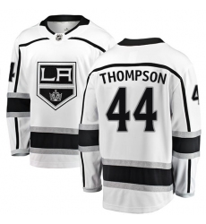 Youth Los Angeles Kings #44 Nate Thompson Authentic White Away Fanatics Branded Breakaway NHL Jersey