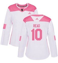 Women's Adidas Minnesota Wild #10 Matt Read Authentic White Pink Fashion NHL Jersey