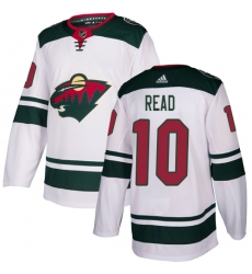 Youth Adidas Minnesota Wild #10 Matt Read Authentic White Away NHL Jersey