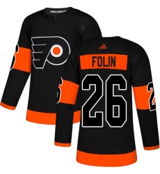 Men's Adidas Philadelphia Flyers #26 Christian Folin Premier Black Alternate NHL Jersey