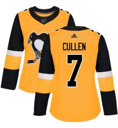 Women's Adidas Pittsburgh Penguins #7 Matt Cullen Authentic Gold Alternate NHL Jersey