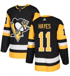 Men's Adidas Pittsburgh Penguins #11 Jimmy Hayes Premier Black Home NHL Jersey
