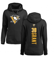 NHL Women's Adidas Pittsburgh Penguins #38 Derek Grant Black Backer Pullover Hoodie