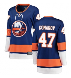 Women's New York Islanders #47 Leo Komarov Fanatics Branded Royal Blue Home Breakaway NHL Jersey