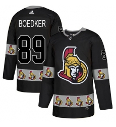Men's Adidas Ottawa Senators #89 Mikkel Boedker Authentic Black Team Logo Fashion NHL Jersey