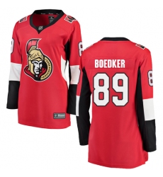 Women's Ottawa Senators #89 Mikkel Boedker Fanatics Branded Red Home Breakaway NHL Jersey