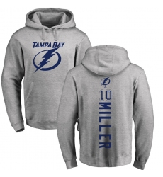 NHL Adidas Tampa Bay Lightning #10 J.T. Miller Ash Backer Pullover Hoodie