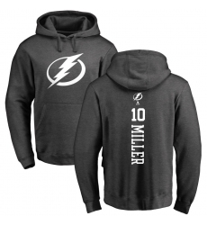 NHL Adidas Tampa Bay Lightning #10 J.T. Miller Charcoal One Color Backer Pullover Hoodie