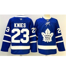 Men's Toronto Maple Leafs #23 Matthew Knies Blue 2024-25 Stitched Hockey Jersey
