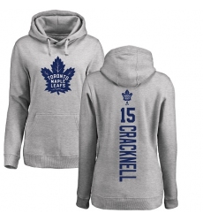NHL Women's Adidas Toronto Maple Leafs #36 Josh Jooris Ash Backer Pullover Hoodie