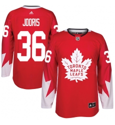 Youth Adidas Toronto Maple Leafs #36 Josh Jooris Authentic Red Alternate NHL Jersey