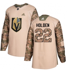 Men's Adidas Vegas Golden Knights #22 Nick Holden Authentic Camo Veterans Day Practice NHL Jersey