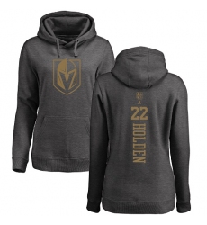 NHL Women's Adidas Vegas Golden Knights #22 Nick Holden Charcoal One Color Backer Pullover Hoodie