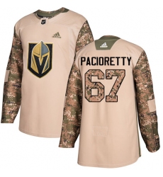 Youth Adidas Vegas Golden Knights #67 Max Pacioretty Authentic Camo Veterans Day Practice NHL Jersey