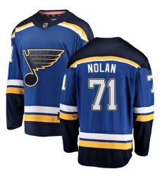 Men's St. Louis Blues #71 Jordan Nolan Fanatics Branded Royal Blue Home Breakaway NHL Jersey