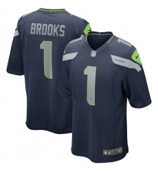 Men's Seattle Seahawks #1 Jordyn Brooks Nike Navy 2020 NFL Draft First Round Pick Game Jersey.webp