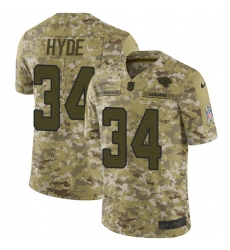 Youth Nike Jacksonville Jaguars #34 Carlos Hyde Limited Camo 2018 Salute to Service NFL Jersey
