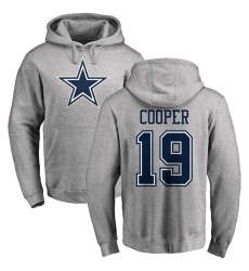 NFL Nike Dallas Cowboys #19 Amari Cooper Ash Name & Number Logo Pullover Hoodie