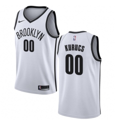 Youth Nike Brooklyn Nets #00 Rodions Kurucs Swingman White NBA Jersey - Association Edition