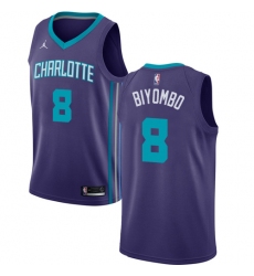 Women's Nike Jordan Charlotte Hornets #8 Bismack Biyombo Swingman Purple NBA Jersey Statement Edition