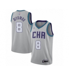 Youth Jordan Charlotte Hornets #8 Bismack Biyombo Swingman Gray Basketball Jersey - 2019 20 City Edition