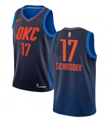 Youth Nike Oklahoma City Thunder #17 Dennis Schroder Swingman Navy Blue NBA Jersey Statement Edition