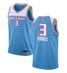 Men's Nike Sacramento Kings #3 Yogi Ferrell Swingman Blue NBA Jersey - 2018 19 City Edition