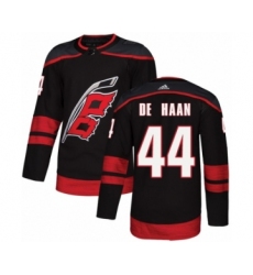Youth Adidas Carolina Hurricanes #44 Calvin De Haan Premier Black Alternate NHL Jersey