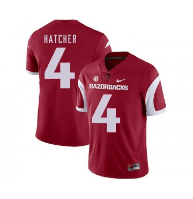 Arkansas Razorbacks 4 Keon Hatcher Red College Football Jersey