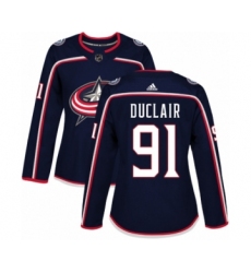 Women's Adidas Columbus Blue Jackets #91 Anthony Duclair Premier Navy Blue Home NHL Jersey