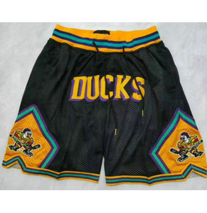 Men's Anaheim Ducks Black Just Don Shorts