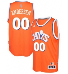 adidas Cleveland Cavaliers #00 Chris Andersen Orange Hardwood Classics Swingman Jersey