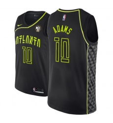Men NBA 2018-19 Atlanta Hawks #10 Jaylen Adams 50th Anniversary City Edition Black Jersey