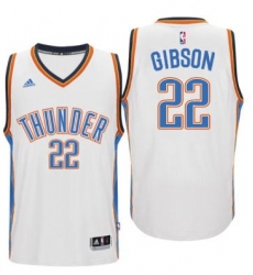 Men's Oklahoma City Thunder #22 Taj Gibson adidas White Player Swingman Jersey