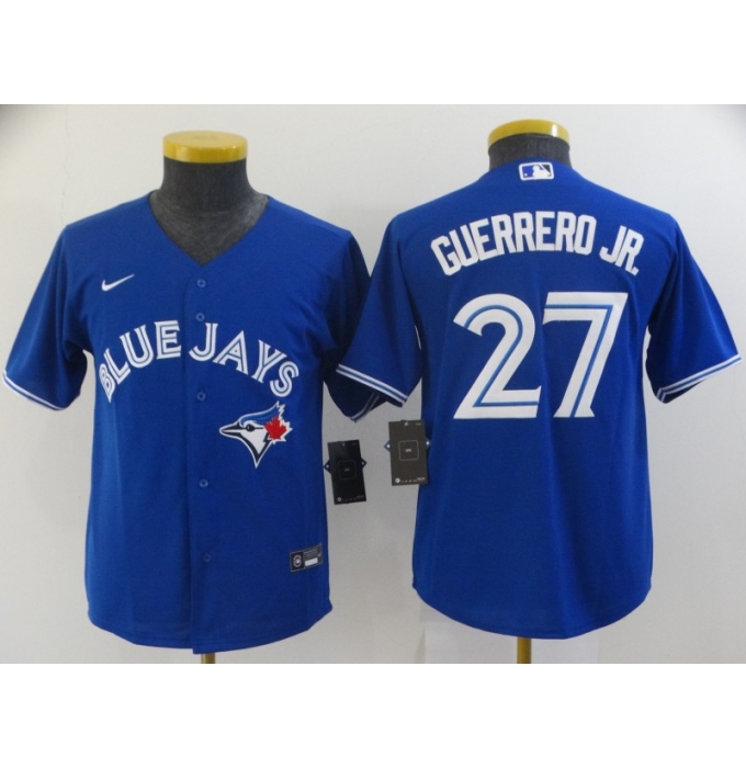 Youth Nike Toronto Blue Jays #27 Vladimir Guerrero Jr. Replica Blue Alternate Baseball Jersey