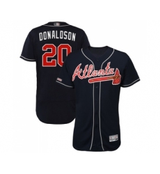 Men's Atlanta Braves #20 Josh Donaldson Navy Blue Alternate Flex Base Authentic Collection Baseball Jersey