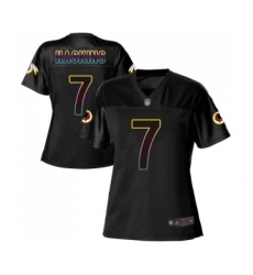 Women's Washington Redskins #7 Dwayne Haskins Game Black Fashion Football Jersey