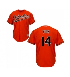Men's Baltimore Orioles #14 Rio Ruiz Replica Orange Alternate Cool Base Baseball Jersey
