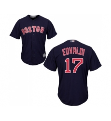 Youth Boston Red Sox #17 Nathan Eovaldi Replica Navy Blue Alternate Road Cool Base Baseball Jersey