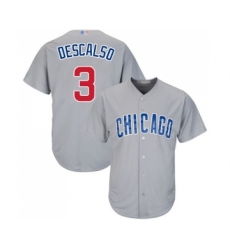 Youth Chicago Cubs #3 Daniel Descalso Authentic Grey Road Cool Base Baseball Jersey