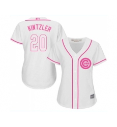 Women's Chicago Cubs #20 Brandon Kintzler Authentic White Fashion Baseball Jersey