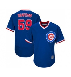 Men's Chicago Cubs #59 Kendall Graveman Royal Blue Cooperstown Flexbase Authentic Collection Baseball Jersey