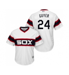 Youth Chicago White Sox #24 Brandon Guyer Replica White 2013 Alternate Home Cool Base Baseball Jersey