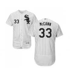 Men's Chicago White Sox #33 James McCann White Home Flex Base Authentic Collection Baseball Jersey