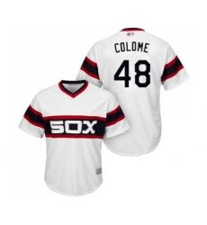 Youth Chicago White Sox #48 Alex Colome Replica White 2013 Alternate Home Cool Base Baseball Jersey