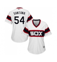Women's Chicago White Sox #54 Ervin Santana Replica White 2013 Alternate Home Cool Base Baseball Jersey