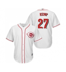 Youth Cincinnati Reds #27 Matt Kemp Replica White Home Cool Base Baseball Jersey